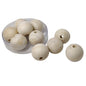 Wooden Beads 30 MM (10 Pieces, Approx Wt 75-80 GMs) Ivory White Hole Size:5 to 6 MM Round For Jewellery Making Arts Crafts