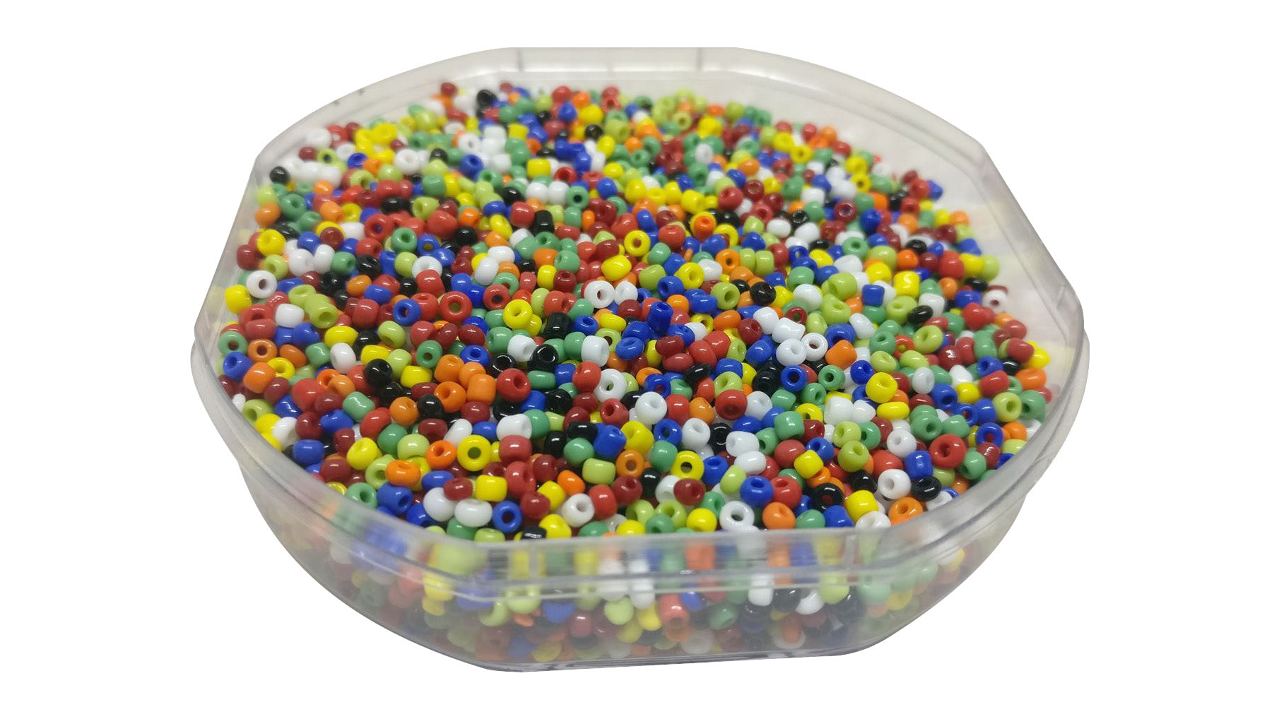 12/0 Opaque Glass Seed Beads 2 MM (3000+ Pieces, 50 GMs) Hole:1 MM Seed Mixed Colors For Jewellery Making DIY Arts Crafts [ac-bds-00117-m0]