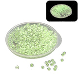 Glow In The Dark 11/0 Glass Seed Beads 2 MM (650+ Pieces) Hole:1 MM Seed Light Green For Jewellery Making DIY Arts Crafts [ac-bds-00138-m2]