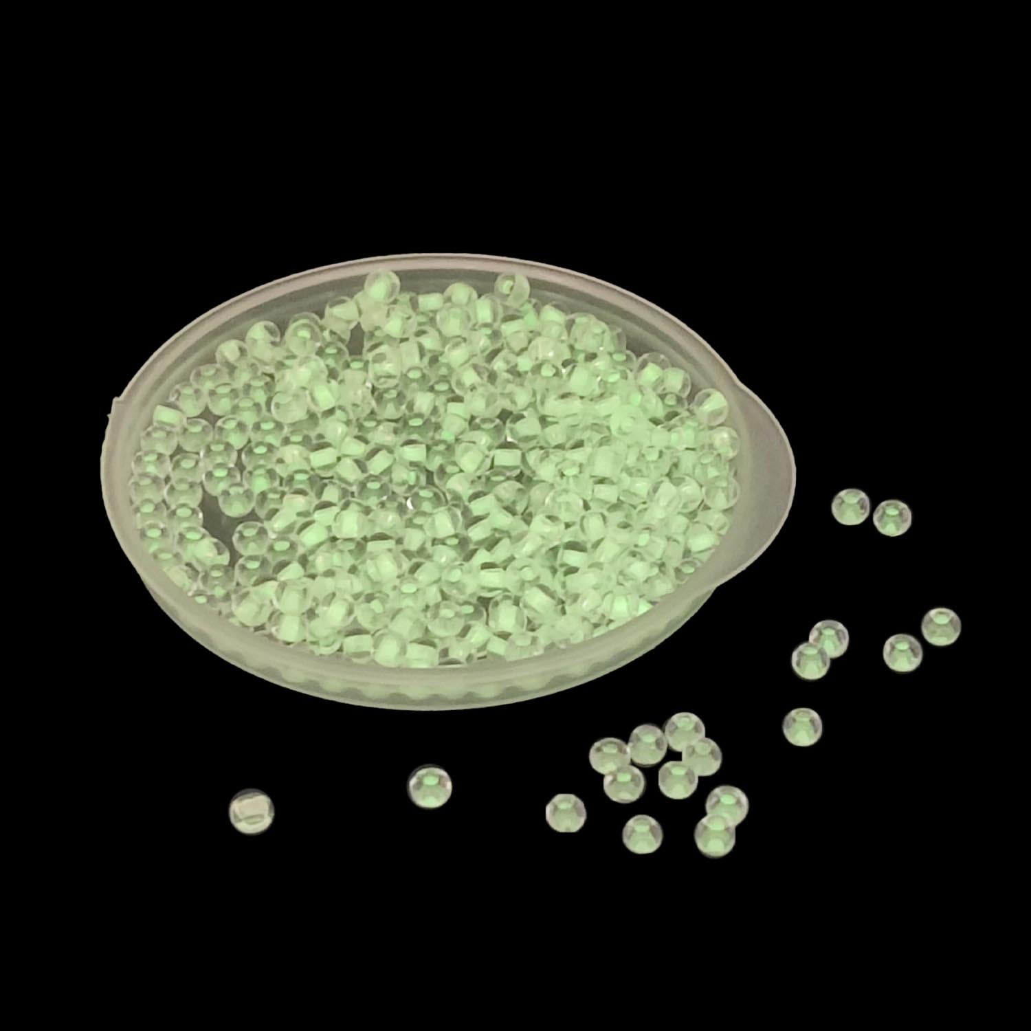 Glow In The Dark 11/0 Glass Seed Beads 2 MM (650+ Pieces) Hole:1 MM Seed Light Green For Jewellery Making DIY Arts Crafts [ac-bds-00138-m2]