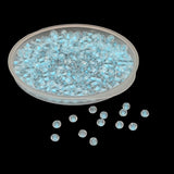 Glow In The Dark 11/0 Glass Seed Beads 2 MM (650+ Pieces) Hole:1 MM Seed Light Blue For Jewellery Making DIY Arts Crafts [ac-bds-00138-m3]