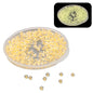 Glow In The Dark 11/0 Glass Seed Beads 2 MM (650+ Pieces) Hole:1 MM Seed Golden Yellow For Jewellery Making DIY Arts Crafts [ac-bds-00138-m7]