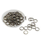 Iron Double Loop Split Jump Rings 10x1.4 MM (100+ Pieces, 25 Grams Wt) Antique Bronze Color For Jewellery Making Crafts [ac-jwlsupp-00015-m27]