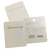 Paper Earring Display Cards 5.5x4.5 CM Rectangle White (Pack of 50 Pieces)