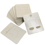 Paper Earring Display Cards 5.5x4.5 CM Rectangle White (Pack of 50 Pieces)