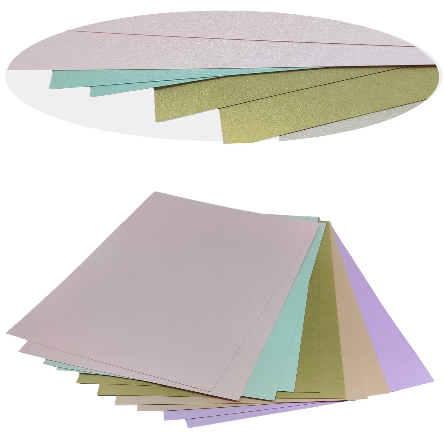 Metallic Board Case Binding Papers (10 Sheets, 5 Mixed Colors, 200 to 220 GSM, A4 Size) For Art & Crafts Invitation Tags Brochures Boxes