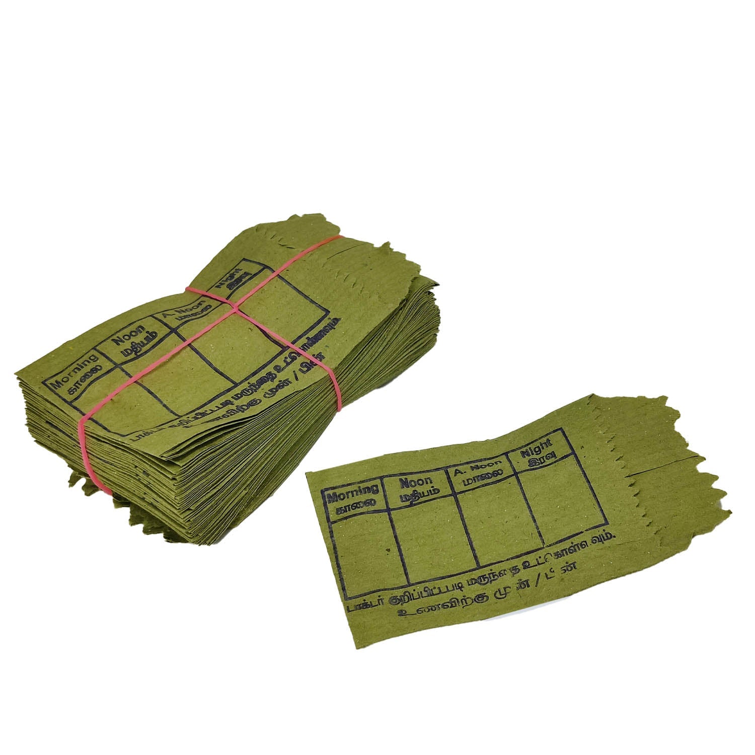 Medical Prescription Printed Paper Covers Packing Pouches Brown For Tablets Medicines Pills