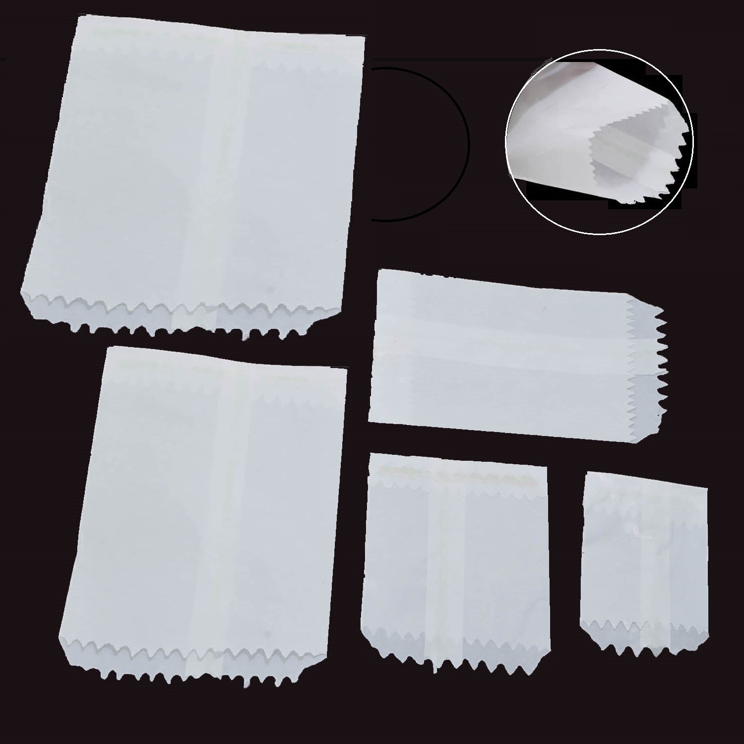 Customized Butter Paper Covers 40 GSM Printed Multipurpose Glassine Packing Pouches White Oil Grease Proof Food Grade