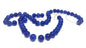 Crackle Glasss Beads 8 MM Hole Size:1 MM Round Dark Blue For Jewellery Making (1 String, 100 Beads) [ac-bds-00032-m7]