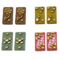 Kundan Stone Beads (8 Pieces) Set Of 4 Random Designs Assorted Colors Rectangle 24x13x5 MM Hole 1.5 MM [ac-bds-00082-m1]