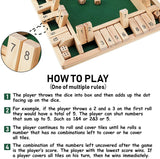 Wooden Shut The Box Family Board Games With 8 Dice For Kids And Adults Fun Entertainment Party Educational Math Skills Teaching [ac-gmetoy-00005-m1]