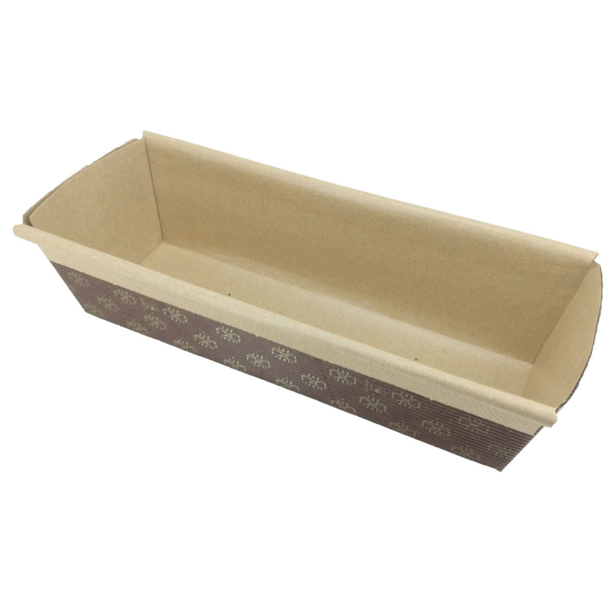 Paper Cup Cake Loaf Baking (Pack of 2) For 200 Grams Serving Tray Mould Liner 10x4x2.5 Inch / 26x10x6.5 CM Brown Rectangle [ac-homektchn-00001-m4]