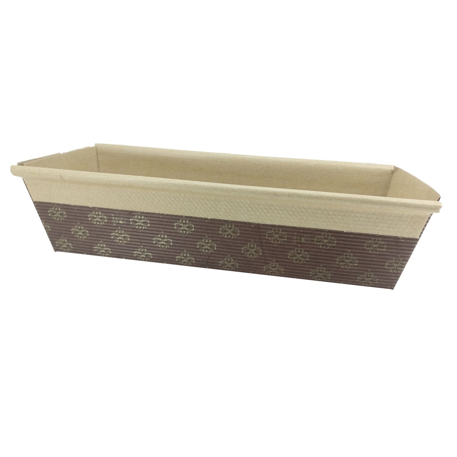 Paper Cup Cake Loaf Baking (Pack of 2) For 200 Grams Serving Tray Mould Liner 10x4x2.5 Inch / 26x10x6.5 CM Brown Rectangle [ac-homektchn-00001-m4]