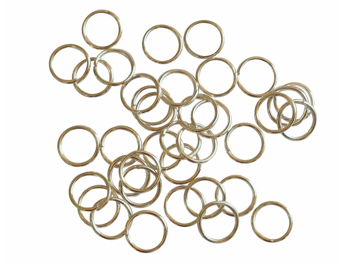 Metal Iron Jump Rings 10x1 MM Round Silver Color (50+ Pieces, 10 GMs Wt) For Jewellery Making Crafts [ac-jwlsupp-00015-m1-sub5]