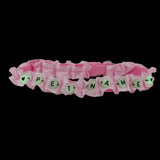 Name Personalized Adjustable Polyester Lace Reflective Pet Dog Cat Collar 8 Inch [Neck Dia 7.5 to 12 Inch] Pink (Pack of 1) [ac-lfstylnaccs-00014-m4]