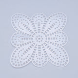 Embroidery Canvas Mesh Plastic Sheets 4.5x4.5 Inch (1 Piece) Hole 4x4mm Flower White For Cross Stitching DIY Knitting Crochet Crafts [ac-sewsupp-00006-m10]