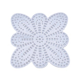 Embroidery Canvas Mesh Plastic Sheets 4.5x4.5 Inch (1 Piece) Hole 4x4mm Flower White For Cross Stitching DIY Knitting Crochet Crafts [ac-sewsupp-00006-m10]