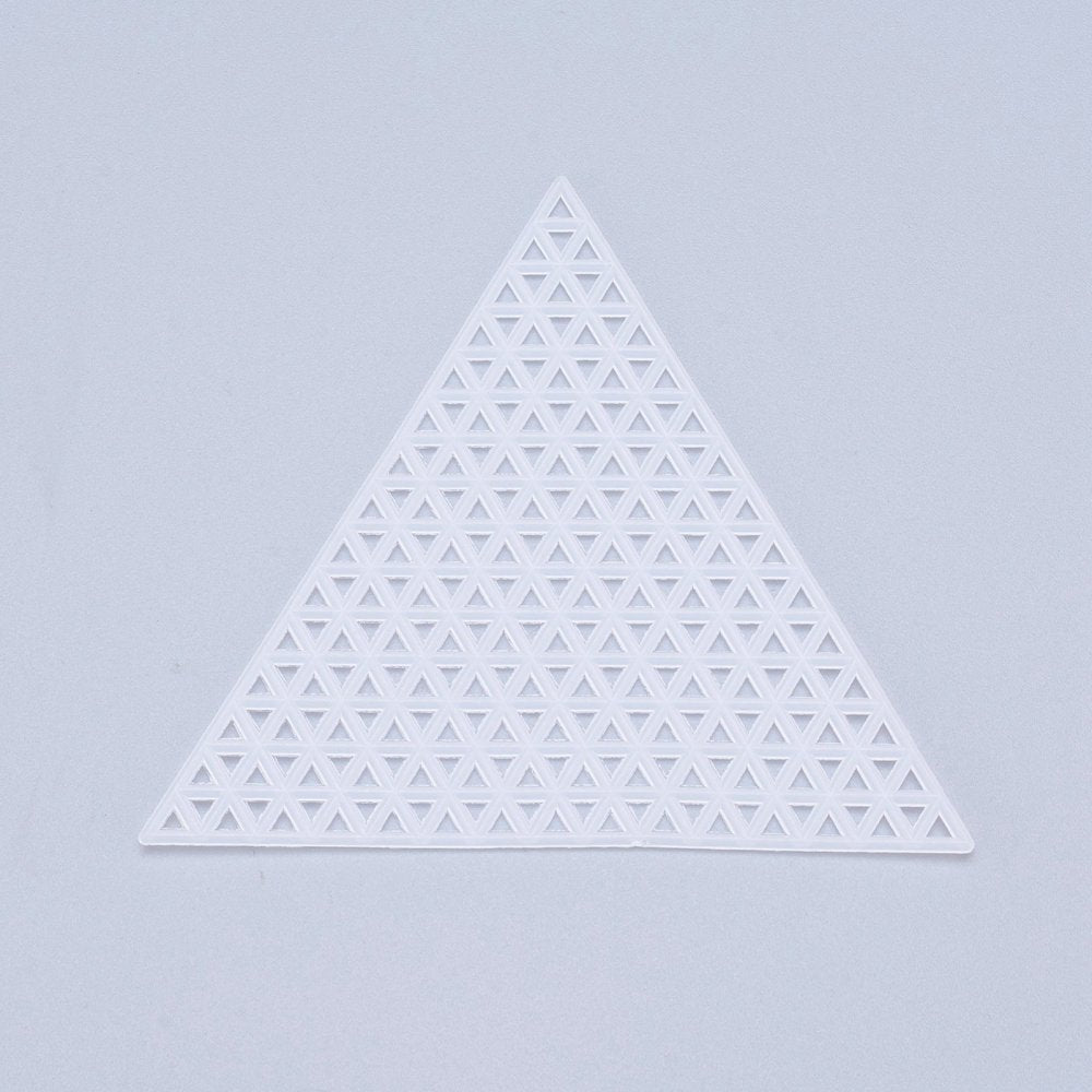 Embroidery Canvas Mesh Plastic Sheets 3 Inch (1 Piece) Hole 4x4mm Triangle White For Cross Stitching DIY Sewing Knitting Crochet Crafts [ac-sewsupp-00006-m12]