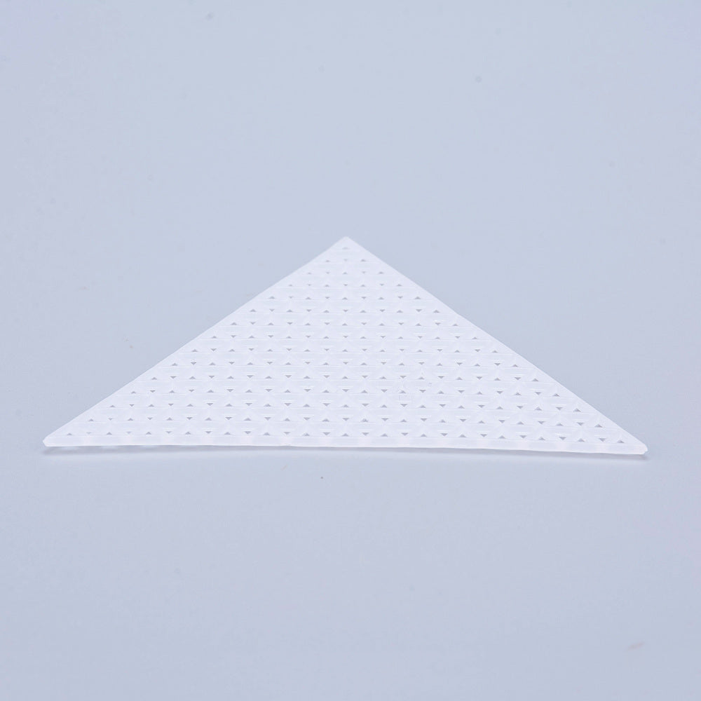 Embroidery Canvas Mesh Plastic Sheets 3 Inch (1 Piece) Hole 4x4mm Triangle White For Cross Stitching DIY Sewing Knitting Crochet Crafts [ac-sewsupp-00006-m12]