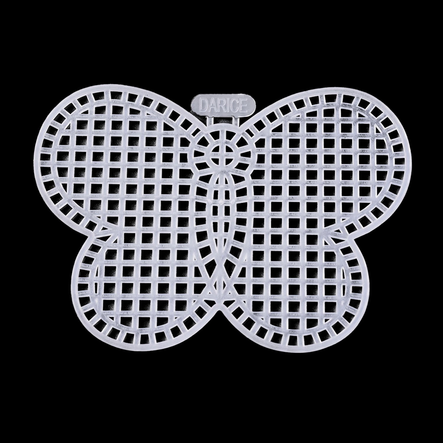 Embroidery Canvas Mesh Plastic Sheets 2x3 Inch (1 Piece) Butterfly White For Cross Stitching DIY Sewing Knitting Crochet Crafts [ac-sewsupp-00006-m17]