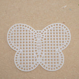 Embroidery Canvas Mesh Plastic Sheets 2x3 Inch (1 Piece) Butterfly White For Cross Stitching DIY Sewing Knitting Crochet Crafts [ac-sewsupp-00006-m17]