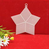 Embroidery Canvas Mesh Plastic Sheets 5 Inch (1 Piece) Star White For Cross Stitching DIY Sewing Knitting Crochet Crafts [ac-sewsupp-00006-m20]