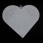 Embroidery Canvas Mesh Plastic Sheets 6x6.5 Inch (1 Piece) Hole 4x4mm Heart White For Cross Stitching DIY Knitting Crochet Crafts [ac-sewsupp-00006-m9]