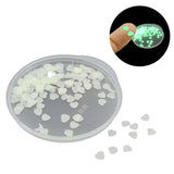 Glow In the Dark Sequins (2 Grams, 800+ Pieces) Heart Decorative Radium Fluorescent Pailletes For DIY Crafts Garments Nails [ac-sewsupp-00008-m4]