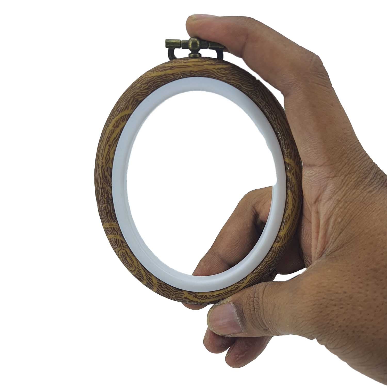 Acrylic Plastic Embroidery Hoop Ring Frame (1 Piece) 3x4 Inch Oval For Fabric Cross Stitching Art Sewing Painting Tool