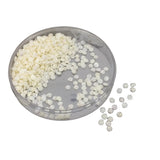 Plastic Half Pearls Pastable Embellishments (500 Pieces) 3.5x1 MM Beads Half Round With Stripes  Off White For Jewellery Making Garments Nails Arts Crafts And Decoration [5 Grams] [jefs-embelshcabo-00125-m4]