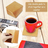 Self Adhesive Cork Stickers 4 Inch Square (2 Pieces) 10x10x0.2 CM Sheets For DIY Crafts Coaster Utilities Decoration Party [jefs-gnrlcrftsupp-00042-m6]