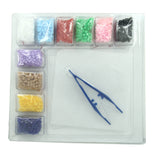 DIY Bead Fusion Kit (5 MM Beads x 1700 PCs, 1 Pegboard, 1 Tweezer, 1 Ironing Paper) For Craft Projects Hobby Gifts [jefs-gnrlcrftsupp-00045-kit1]