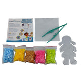 DIY Bead Fusion Kit (5 MM Beads x 850 PCs, 1 Random Shape Mini Pegboard, 1 Tweezer, 1 Mini Ironing Paper) For Craft Projects Hobby Gifts [jefs-gnrlcrftsupp-00045-kit2]