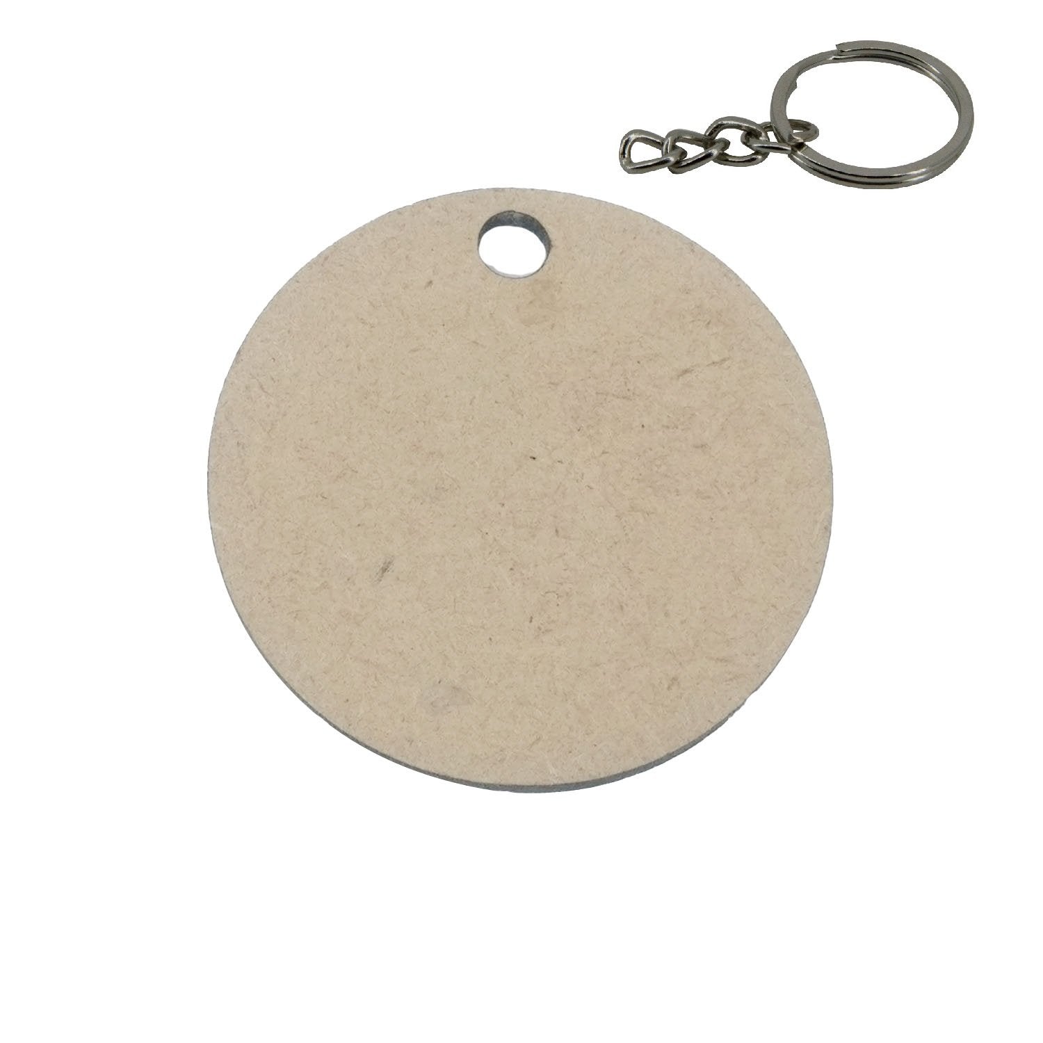 MDF Key Chain Bases With Steel Rings For DIY Painting Crafts [jefs-gnrlcrftsupp-00057]