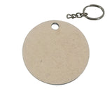 MDF Key Chain Bases With Steel Rings For DIY Painting Crafts [jefs-gnrlcrftsupp-00057]