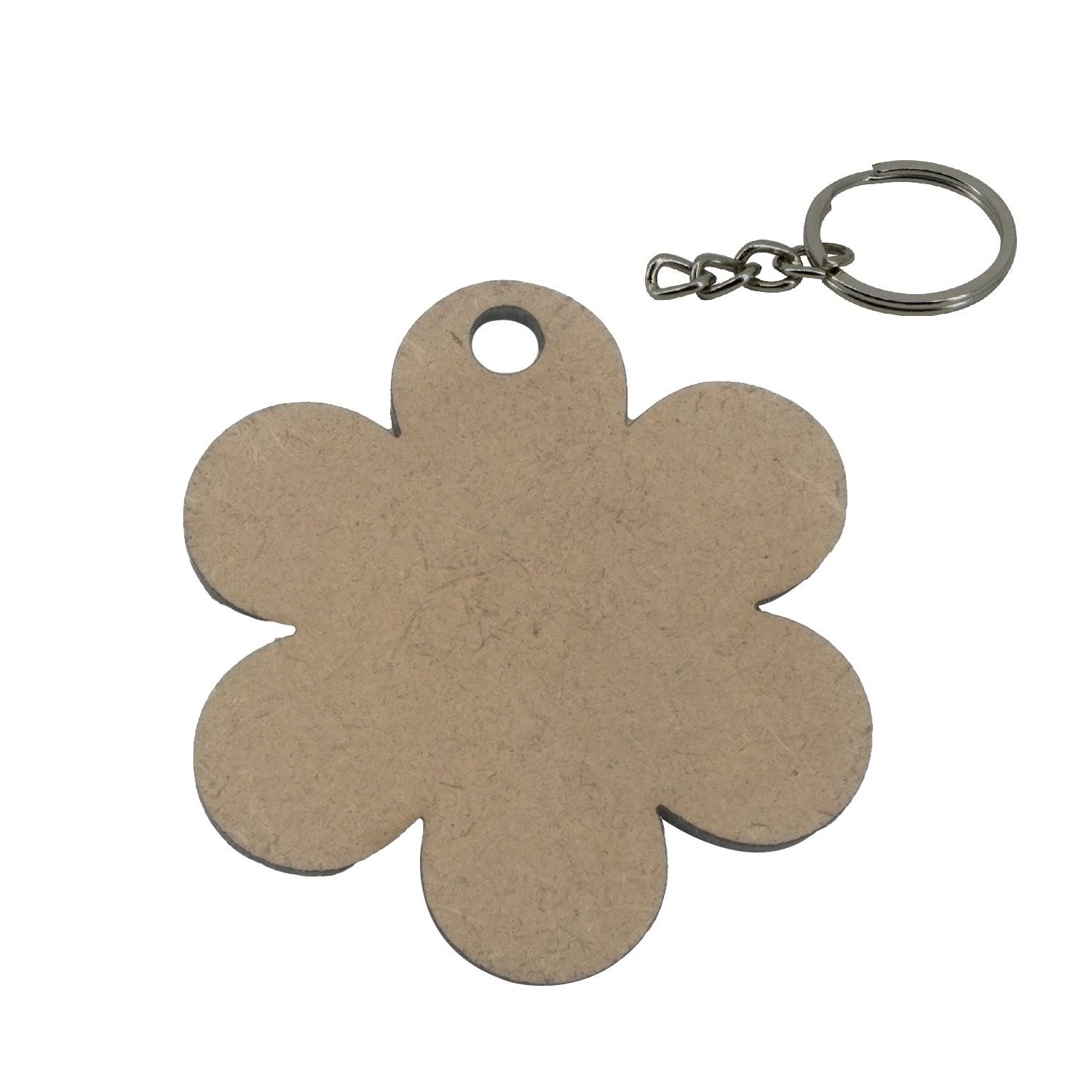 MDF Key Chain Bases With Steel Rings For DIY Painting Crafts [jefs-gnrlcrftsupp-00057]