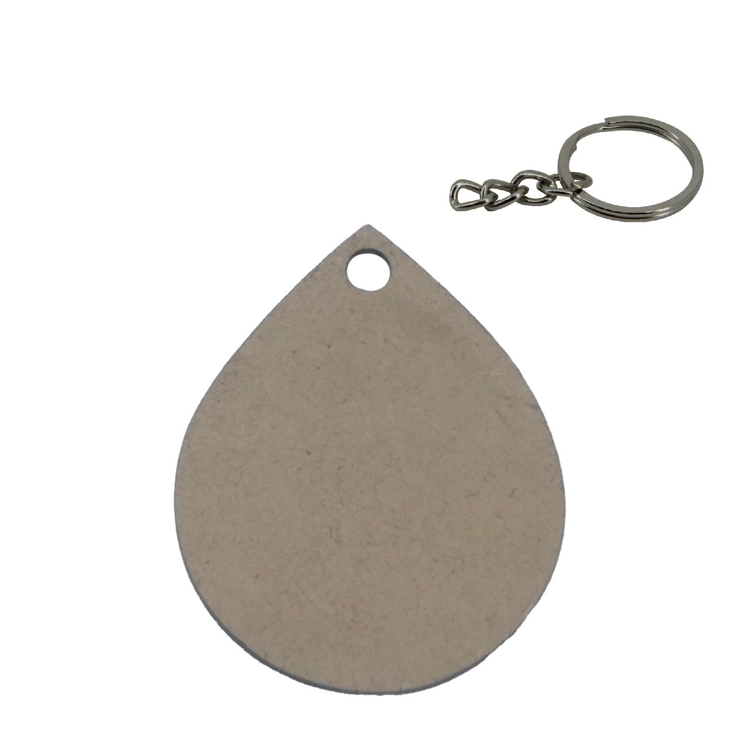 MDF Key Chain Bases With Steel Rings For DIY Painting Crafts [jefs-gnrlcrftsupp-00057]