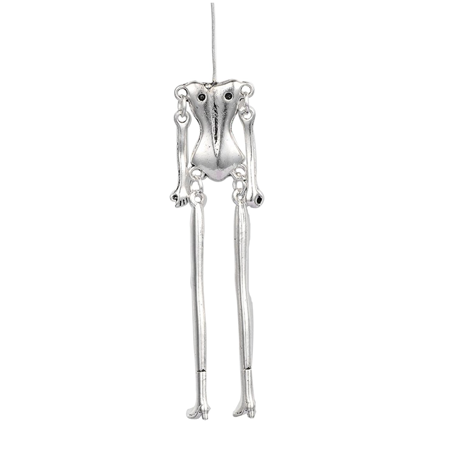 Metal Alloy Human Body Skeleton 11 CM (1 Piece) Antique Silver Color For DIY Toy Doll Making