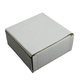 Corrugated Tuck In Small Box 3.5x1.5x3.5 Inch (Pack of 10) White Rectangle For Multipurpose Packaging