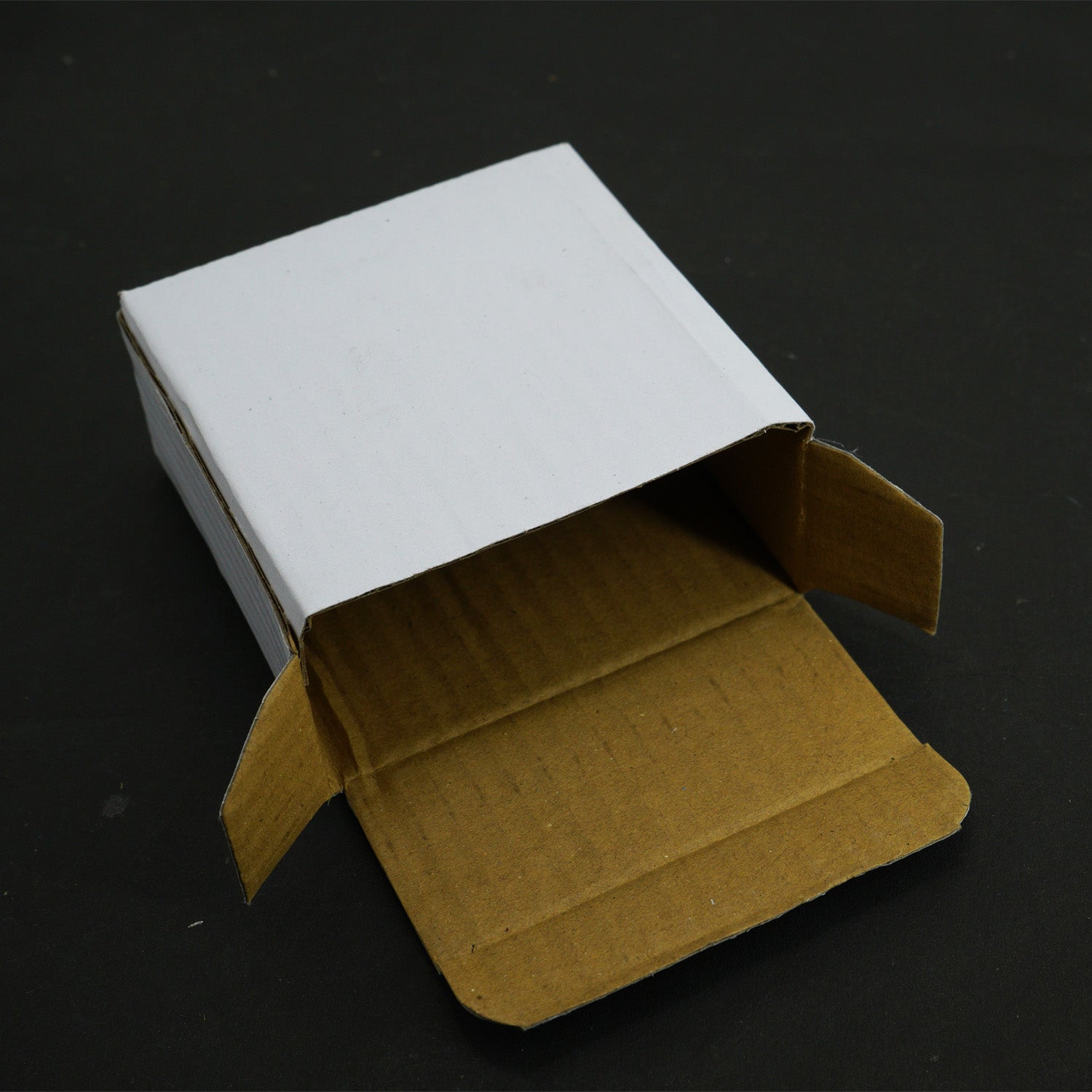 Corrugated Tuck In Small Box 3.5x1.5x3.5 Inch (Pack of 10) White Rectangle For Multipurpose Packaging