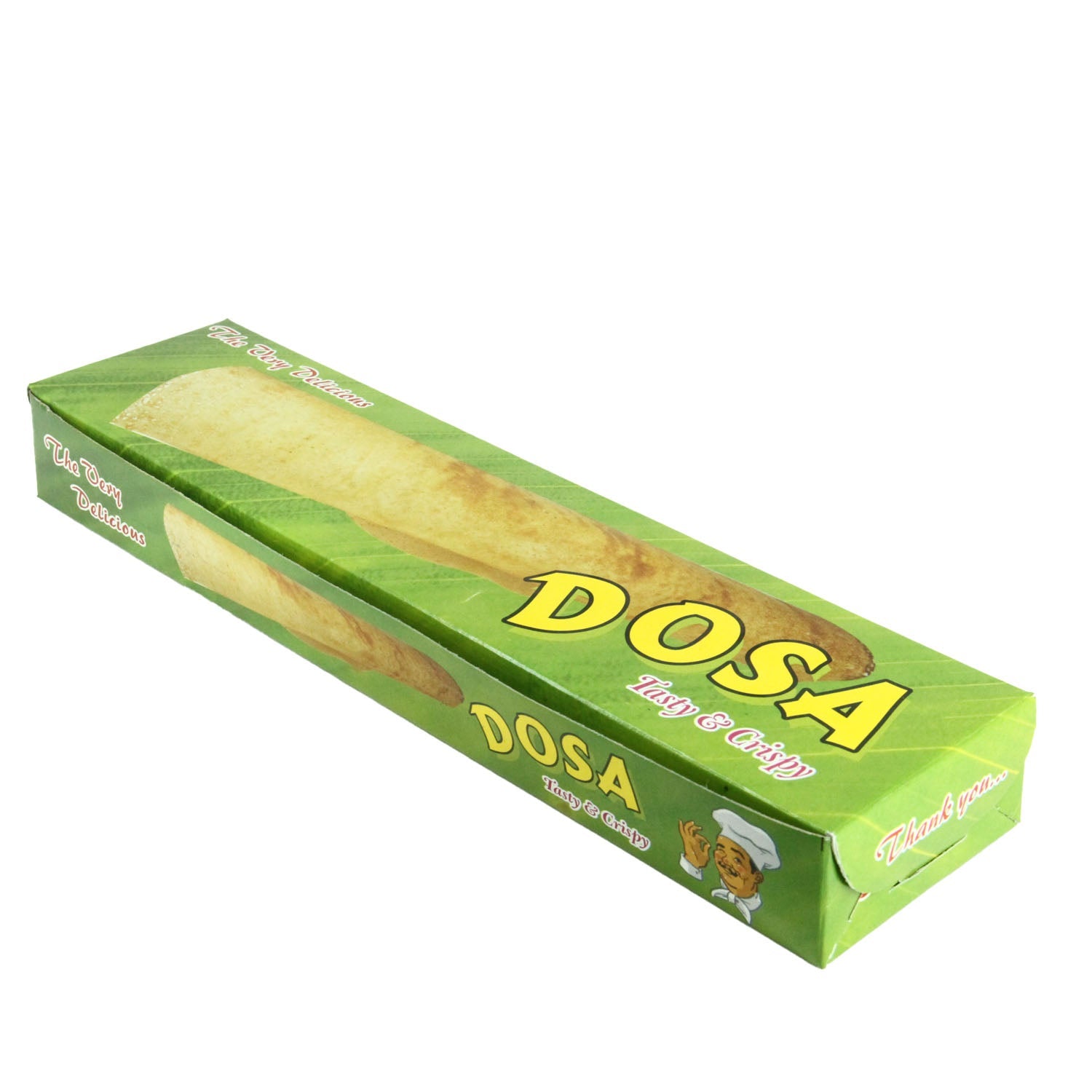 Dosa Packing Paper Box (Pack of 5) 12x3x1.5 Inch Random Green Design [jefs-pack-boxnsupp-00145-m2]