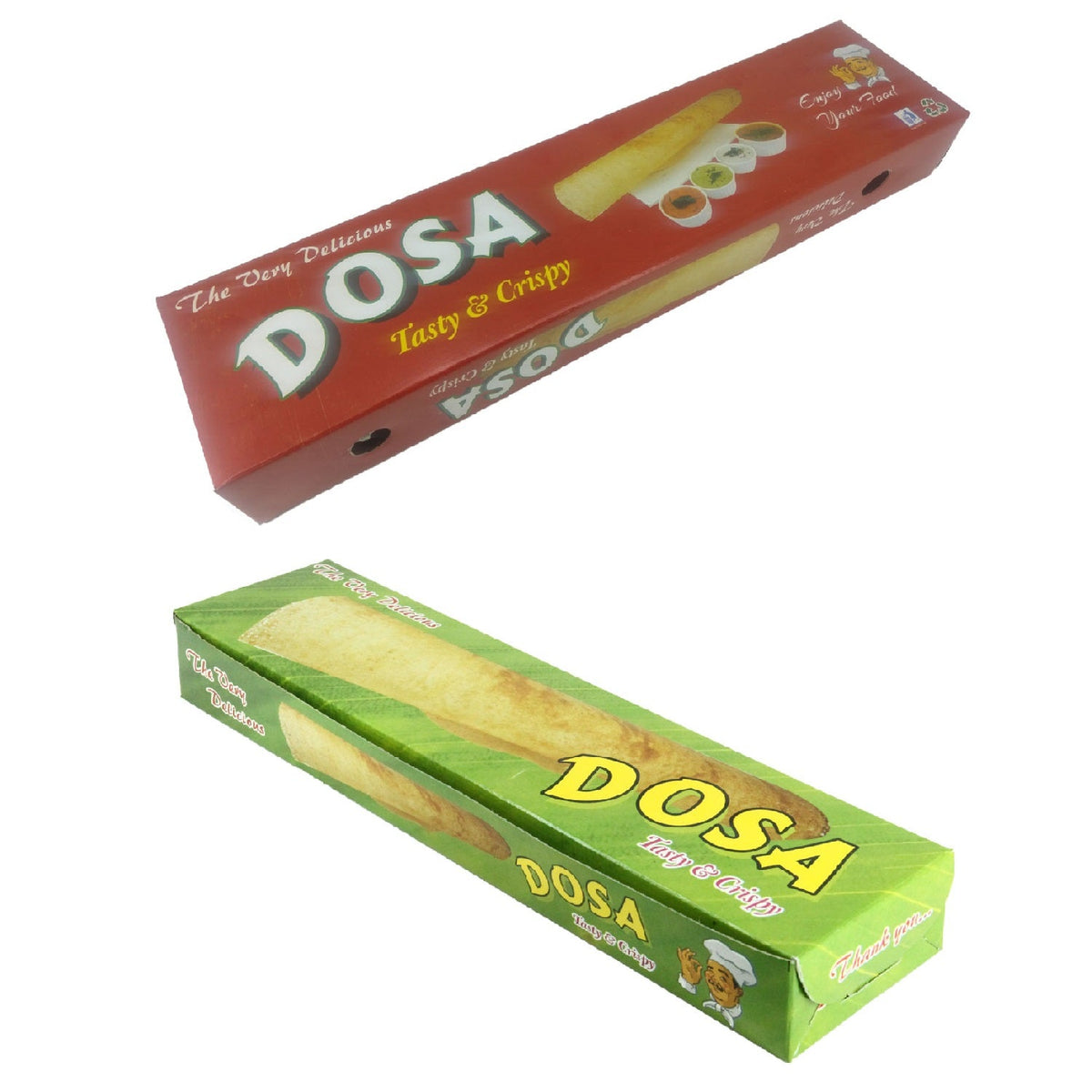 Dosa Packing Paper Box (Pack of 5) 12x3x1.5 Inch Random Design Color As Available [jefs-pack-boxnsupp-00145-m3]