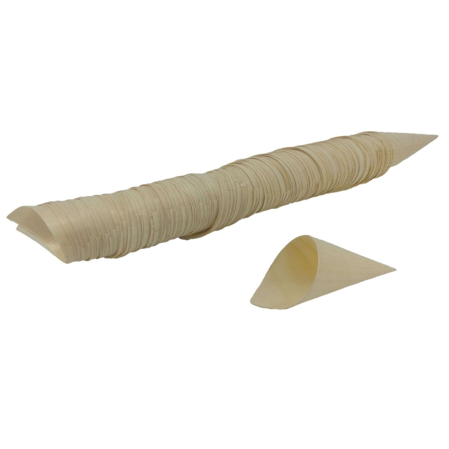 Eco Friendly Small Bamboo Cones (Pack of 10) 7 to 8 CM Long For Food Samples Catering Display Icecream Nuts Pan Beeda Dry Fruits, For Occasions Events Gathering Restaurants [jefs-pack-boxnsupp-00148-m1]