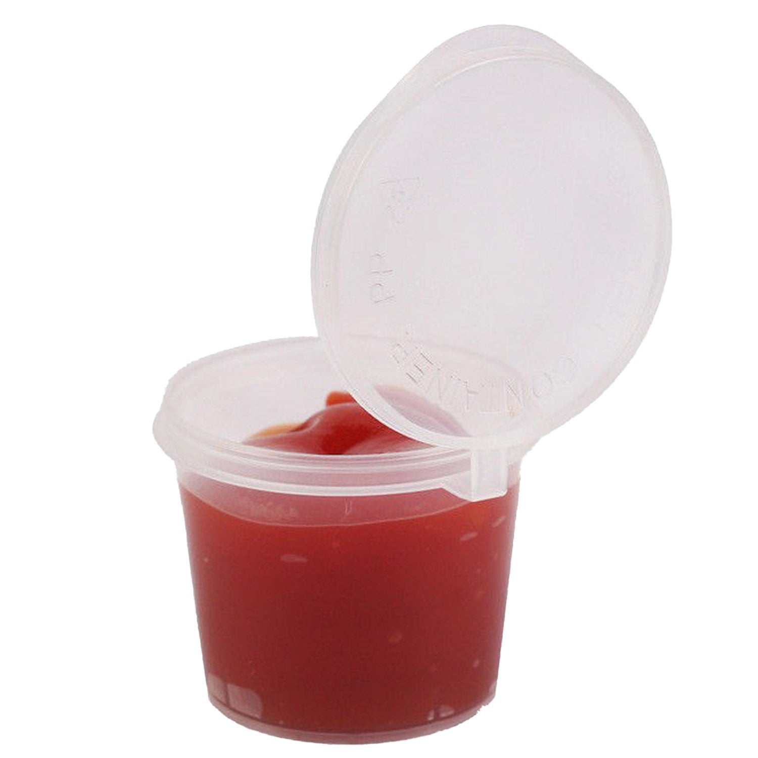 Small Polypropylene Plastic Containers With Spoon (Set of 10, Capacity 25 ML) 3.8x3 CM (1.5x1.2 Inch) Leak Proof With Lid For Ketchup Sauce Jam Cream Sampling [jefs-pack-boxnsupp-00153-combo1]