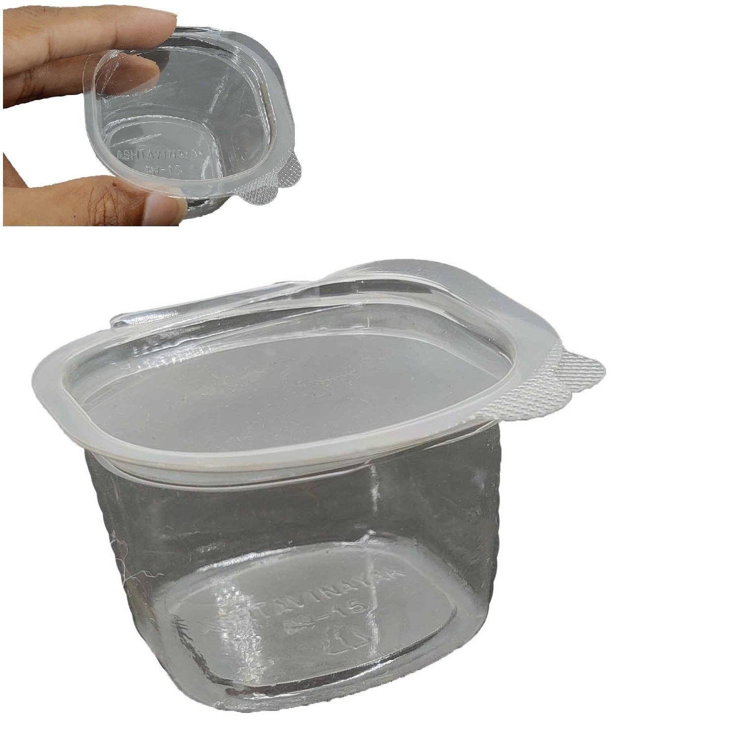 Small Plastic Containers With Spoon (Set of 10, Capacity 70 ML) 6x6x3.75 CM For Ketchup Sauce Disposable Multipurpose Food Sampling Storage  [jefs-pack-boxnsupp-00154-combo3]